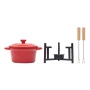 Small fondue set for 2 | Ceramic | 300ml | With 2 metal forks
