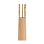 Set de couteaux | Acier inoxydable & bois | 5 pcs | Support inclus