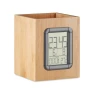 Stifthalter & LCD-Uhr | Bambus | Eco