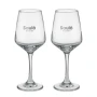 Set di 2 bicchieri da vino | Vetro trasparente | 400ml