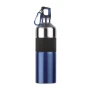 Stainless steel bottle | 750 ml | Single walled | With rubber grip and carabiner hook