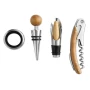 Wine set | Bamboo | 4 pcs | The box can contain 1 bottle