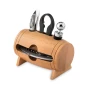 Set à vin 4 pièces | Support en bois | Incl. 4 accessoires