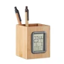 Penholder & LCD Clock | Bamboo | Eco