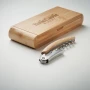 Waiter's knife | Stainless steel | Corkscrew opener | Bamboo giftbox
