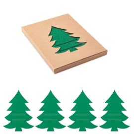 Porte-couverts | PET recyclé | Forme sapin de Noël | En boîte kraft