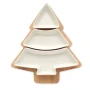 Piatto da portata | Bambù | A forma di albero | 3 piatti da portata in ceramica