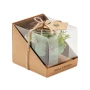 Candle holder | Glass | Green candle included