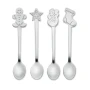 Christmas tea spoons | Stainless steel | Set of 4 | Print only on the box