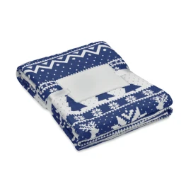 Blanket | rPET | 150x120cm | Winter pattern | With printable card