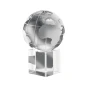 Crystal globe paperweight | Glass | Ø5,5cm | On stand | In gift box