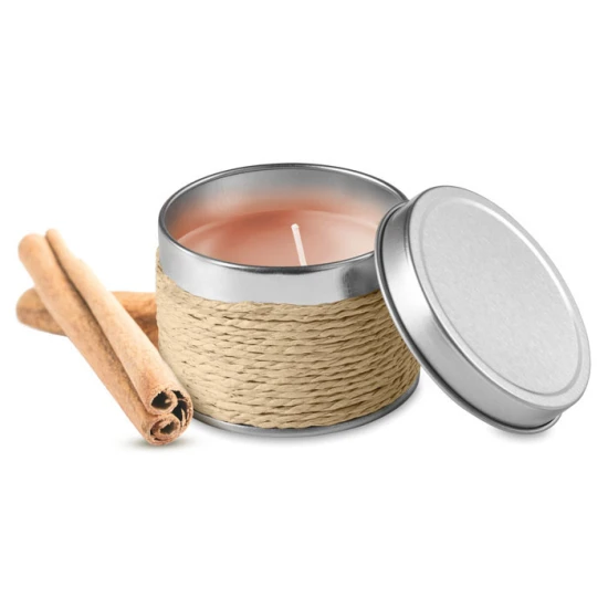 Fragranced candle | Decorative tin box | Many colours | beige