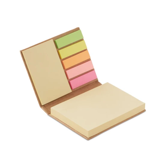 Notepad set | Paper | 5 colours page markers | beige