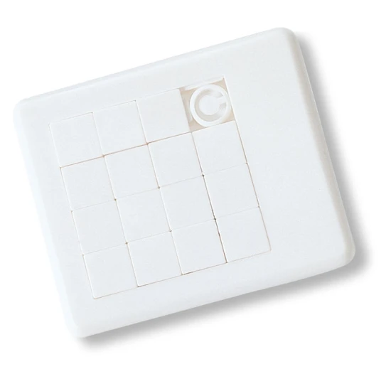 Sliding puzzle | Plastic | 9x7,5x0,5cm | All over print | white