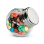 Chocolate container jar | Glass, metal | Solid, reusable