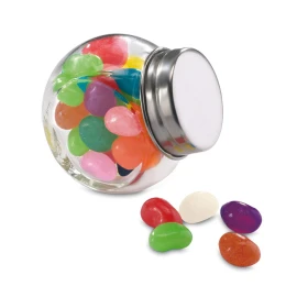 Candy container jar | Glass, metal | Solid, reusable