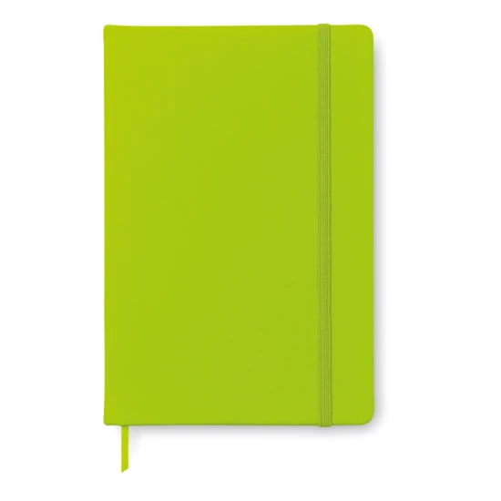 A6 notebook | Cardboard and paper | 192 lined pages | Hardcover | Many colours available | lime