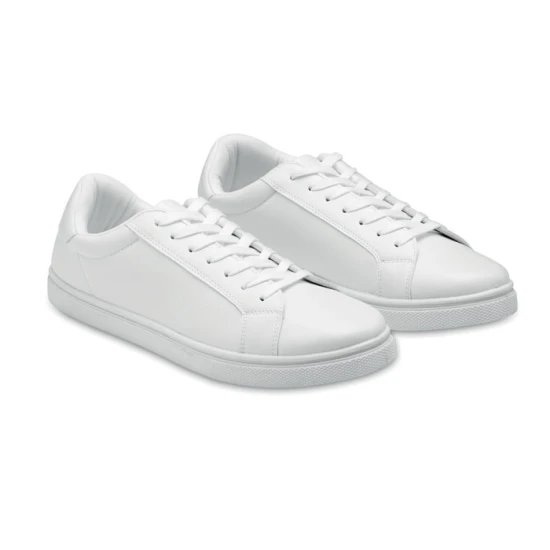 Sneakers | PU & rubber | Size: 44 | Lightweight | Incl. laces | white