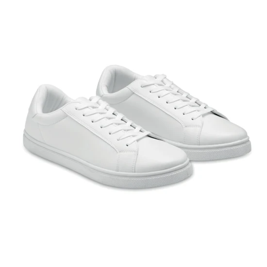 Sneakers | PU & rubber | Size: 45 | Lightweight | Incl. laces | white