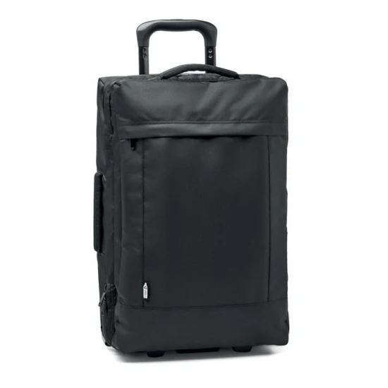 Trolley | 600D Polyester | 51x33x23 cm | 2 wielen | black