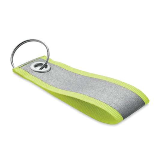 Reflective Keyring | Polyester | Full colour | neon yellow