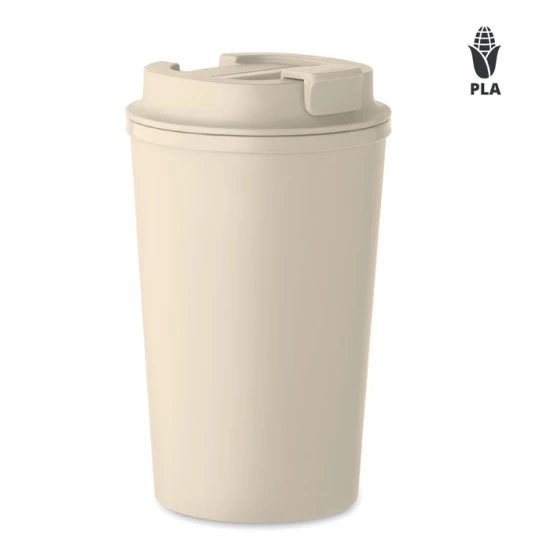 Double walled tumbler | PLA corn & recycled PP | 350ml | Sustainable | Beige