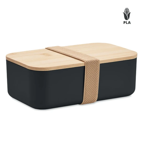 Lunch box | Corn, bamboo and rPET | 1L | Sustainable | Black