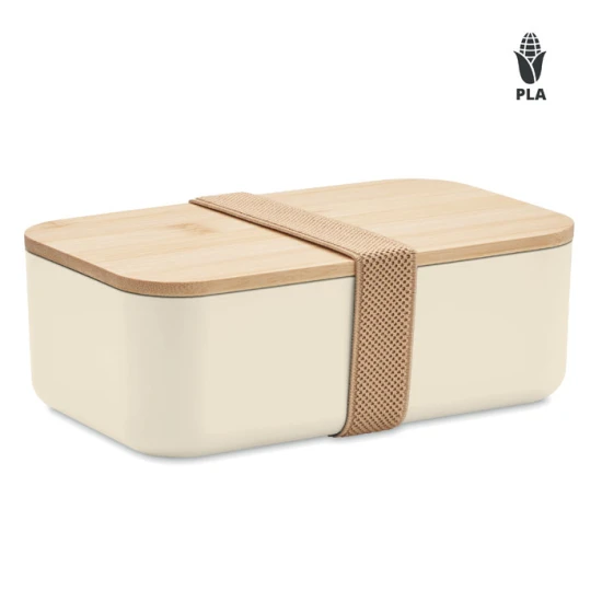Lunchbox | Mais, bamboe en rPET | 1L | Duurzaam | Beige