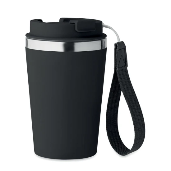 Double walled isolated tumbler | Recycled stainless steel | 350 ml | Sustainable | Black