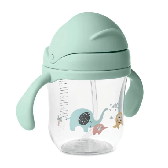 Babybeker | Tritan | 250ml | Met olifantendesign | Mint Green