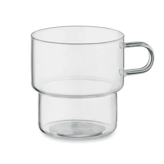 Mug | High borosilicate glass | 300ml | Stackable | transparent