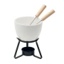 Kleines Fondue-Set für 2 Personen | Keramik | 240ml | Mit 2 Metallgabeln