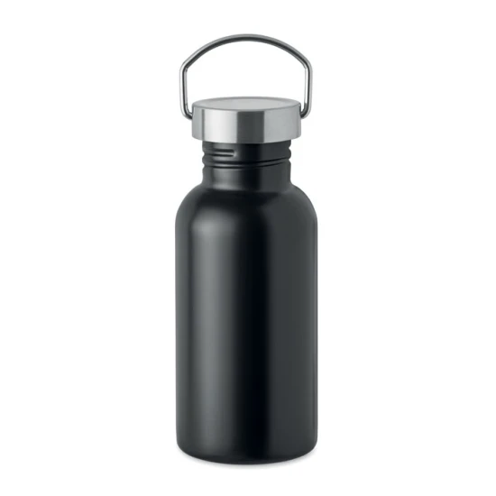 Water bottle | Recycled stainless steel | 500ml | Sustainable | black