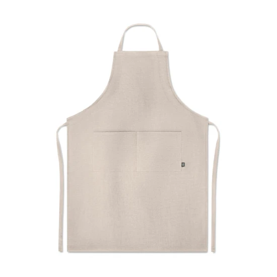 Kitchen apron | Hemp fabric 200g/m² | Adjustable | 2 pockets | beige