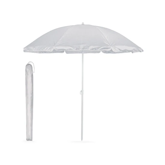 Beach umbrella | Polyester | Ø 150 cm | With inner protection | grey