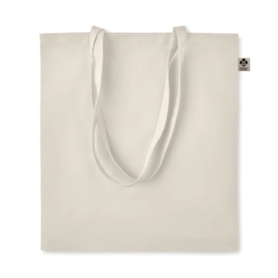 Tote bag | Organic cotton 140g/m² | 38x42cm | Long handles | Sustainable | beige
