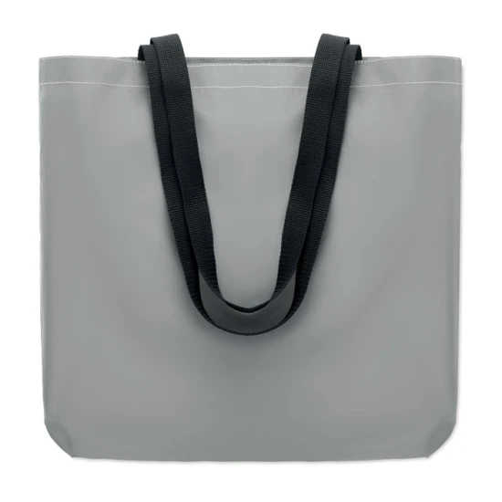 Polyester tote bag | Reflective | 190D polyester | Long handles | matt silver
