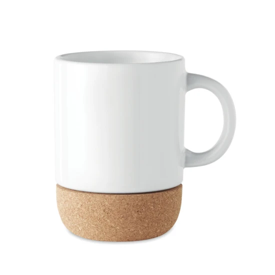 Mug | Ceramic & cork base | 300 ml | Sublimation | white