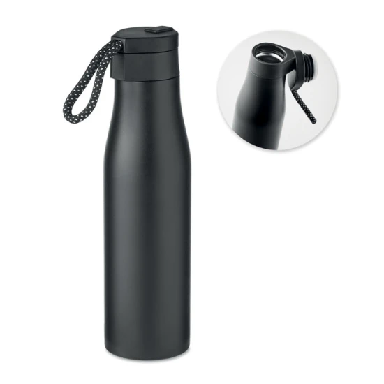 Thermo bottle | Stainless steel | 600ml | Magnetic lid | black