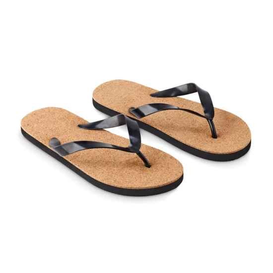 Beach flip-flops | Cork | Size M | Eco-friendly | black