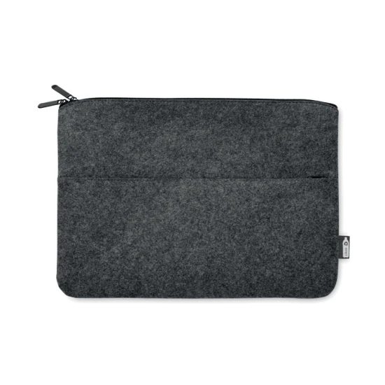 Laptop bag | rPET Felt | 14" | 36x26cm | Zipped | dark grey