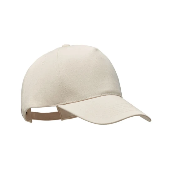 5-panel baseball cap | Organic cotton 250gr/m² | Sustainable | beige