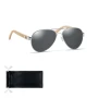 Sunglasses with bamboo arms | Mirrored lenses | Premium