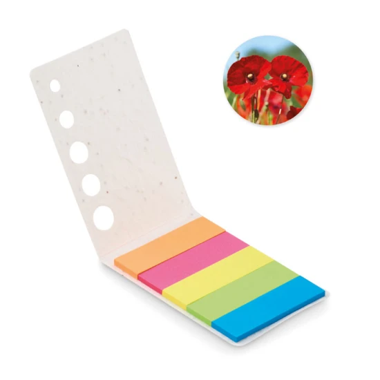 Sticky notes | Seed paper | Five colours | For the office | white