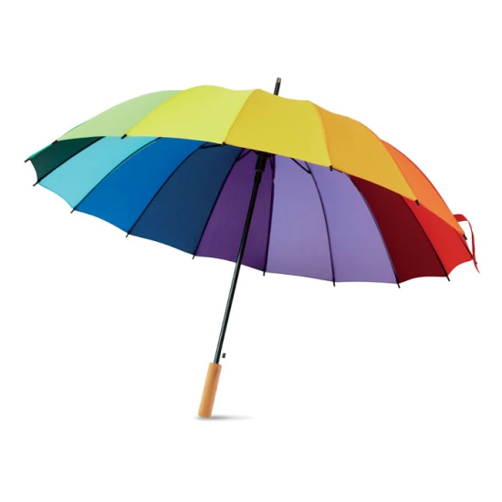 Regenboog paraplu | PET | 16 Paneel | Groot | multicolour