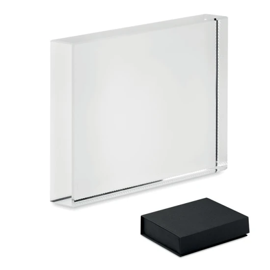 Trofee | Glas | 9x2x13cm | Met geschenkdoos | transparant