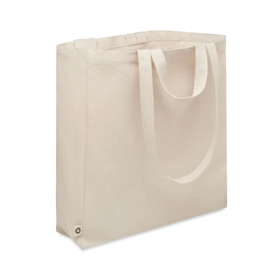 Tas | Gerecycled katoen 380 g/m² en gerecycled polyester | Korte en lange handvatten | beige