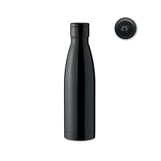 Thermos bottle | Stainless steel | 500 ml | LED touch thermometre incorporated in to the top of the lid | black