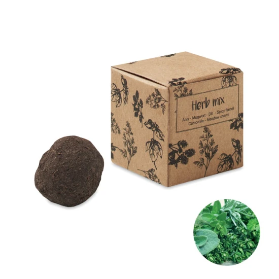 Seed bomb growing kit | 7 different seeds | Made in EU | beige