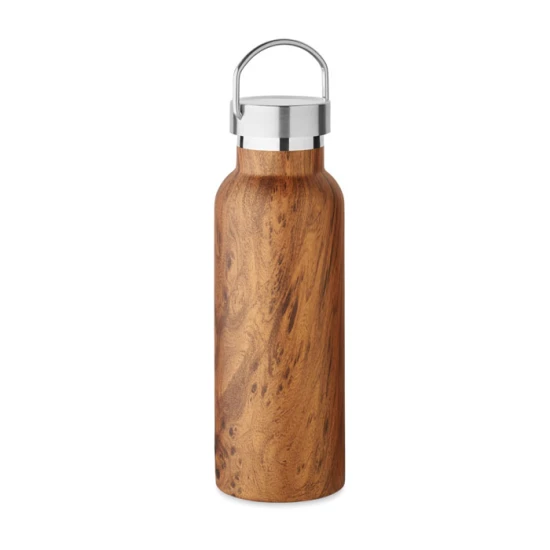 Double wall bottle | Recycled stainless steel | 500 ml | Leak free | brown